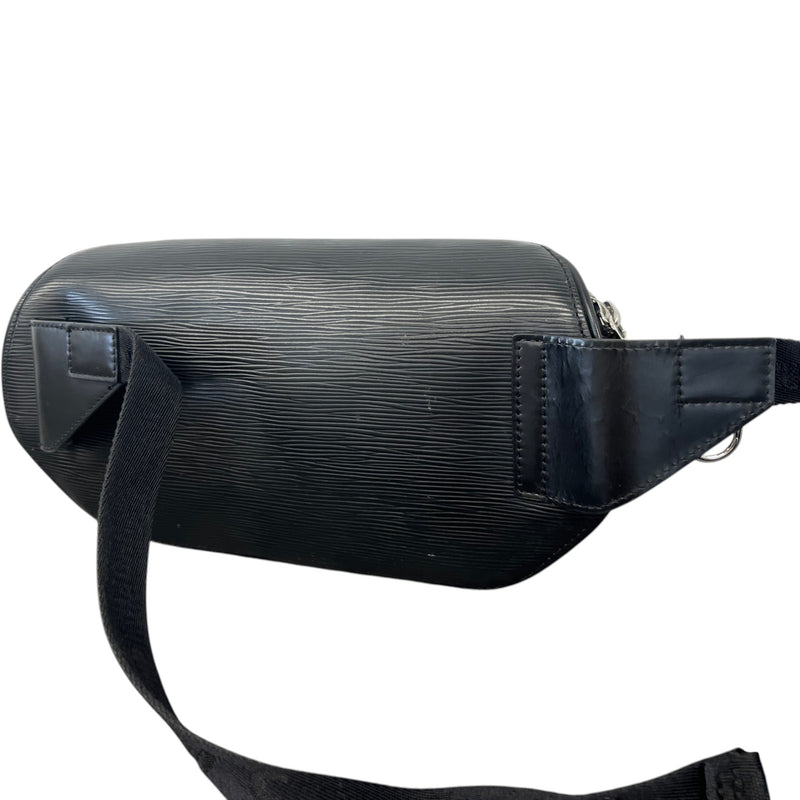 Men's X Supreme Logo Epi Leather Messenger Bag Black