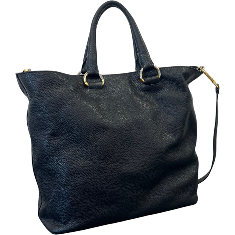 Women's Vitello Daino Tote Bag Black