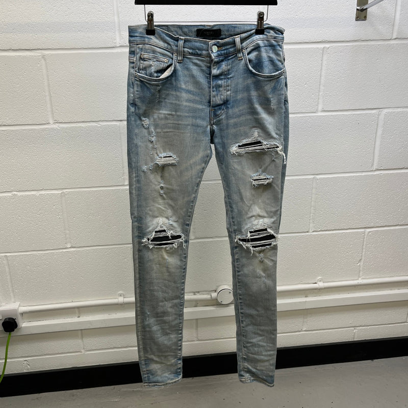 Amiri Men's MX1 Distressed Jeans Blue Size W30