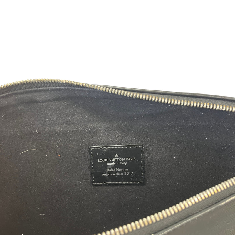 Men's X Supreme Logo Epi Leather Messenger Bag Black