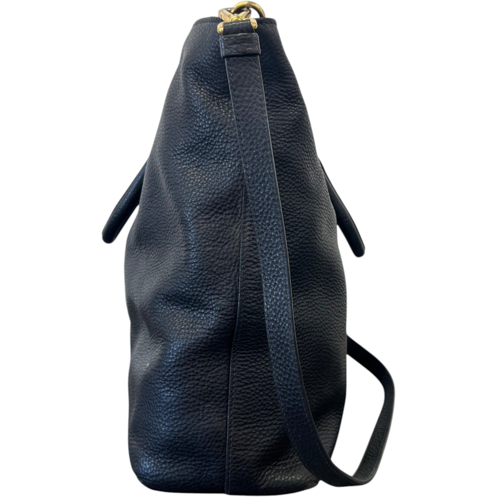 Women's Vitello Daino Tote Bag Black - Photo 6
