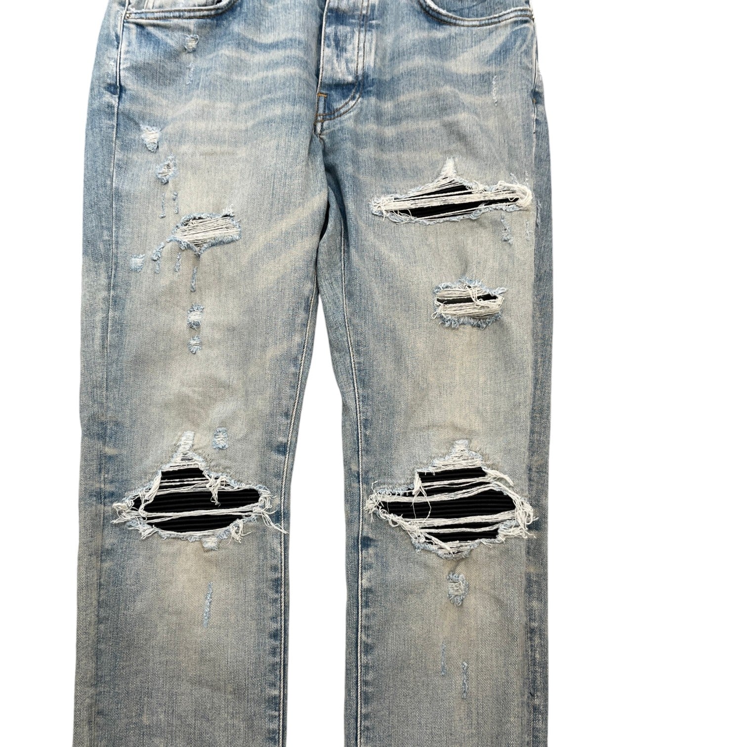 Amiri Men's MX1 Distressed Jeans Blue Size W30 - Photo 6