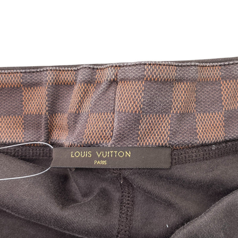 Men's Damier Ebene Lv Embossed Joggers Brown Size XL