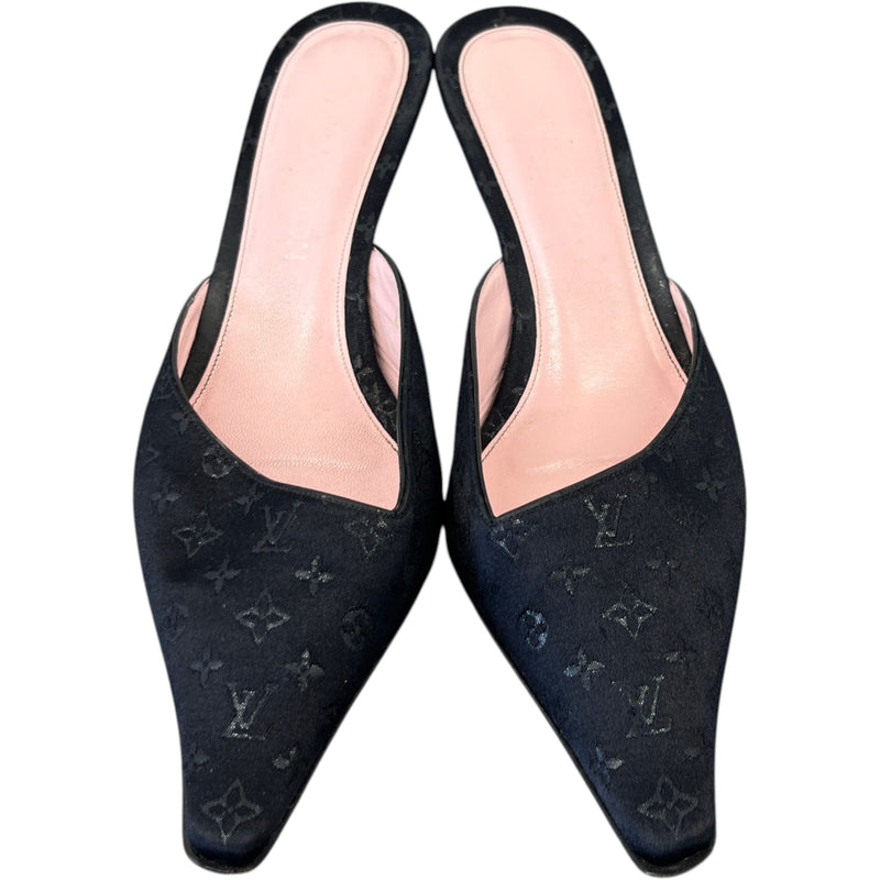 Women's Monogram Classic Pointed Mules Black Size EU 39 / UK 6