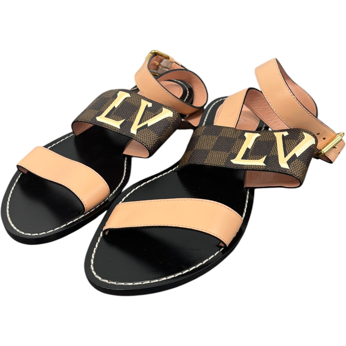 Women's Damier Passenger Sandals Pink Size UK 6 / EU 39 - Photo 8