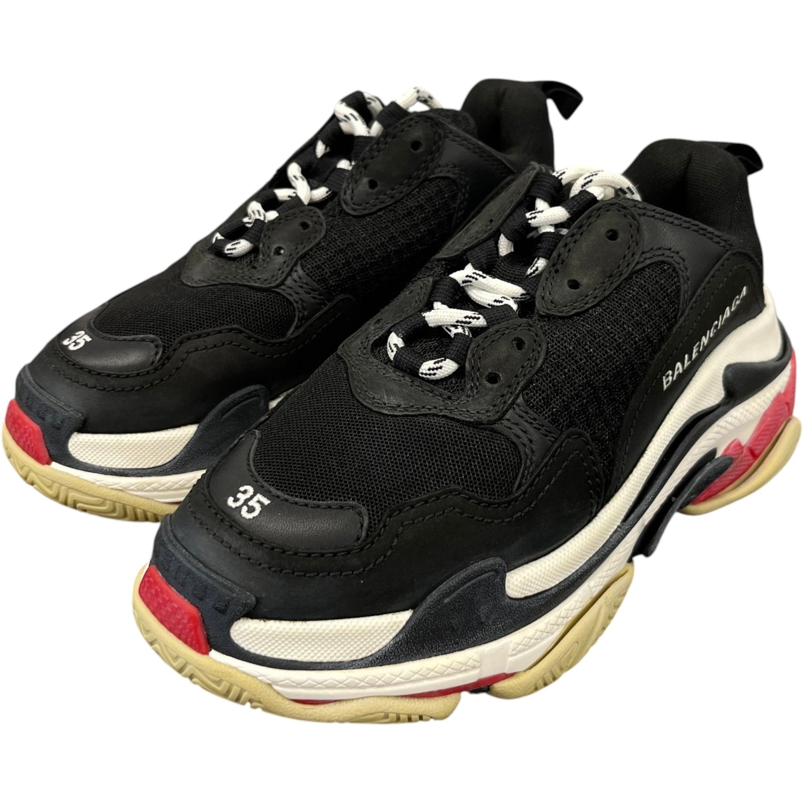 Balenciaga Women's Triple S Low Trainers Black Size 2 - Photo 9