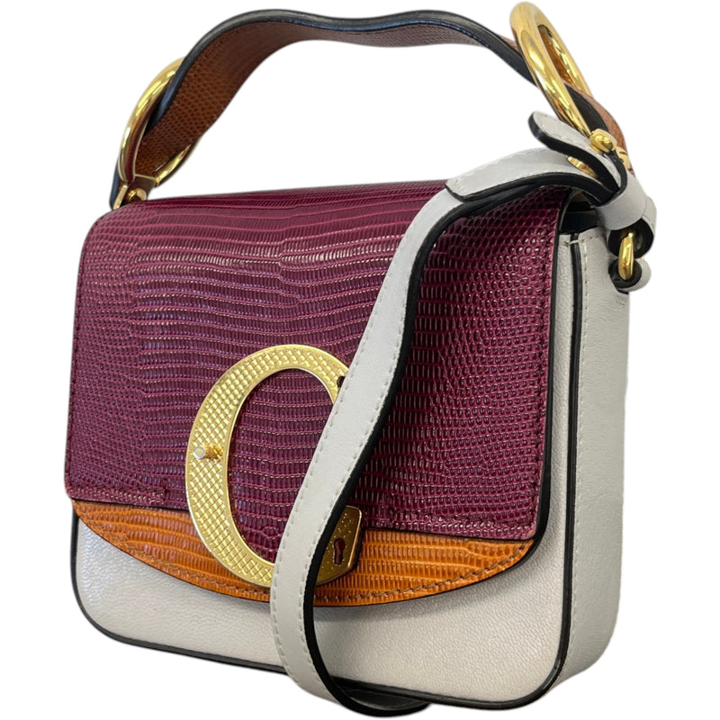 Women's C Croc-Embossed Bag Grey