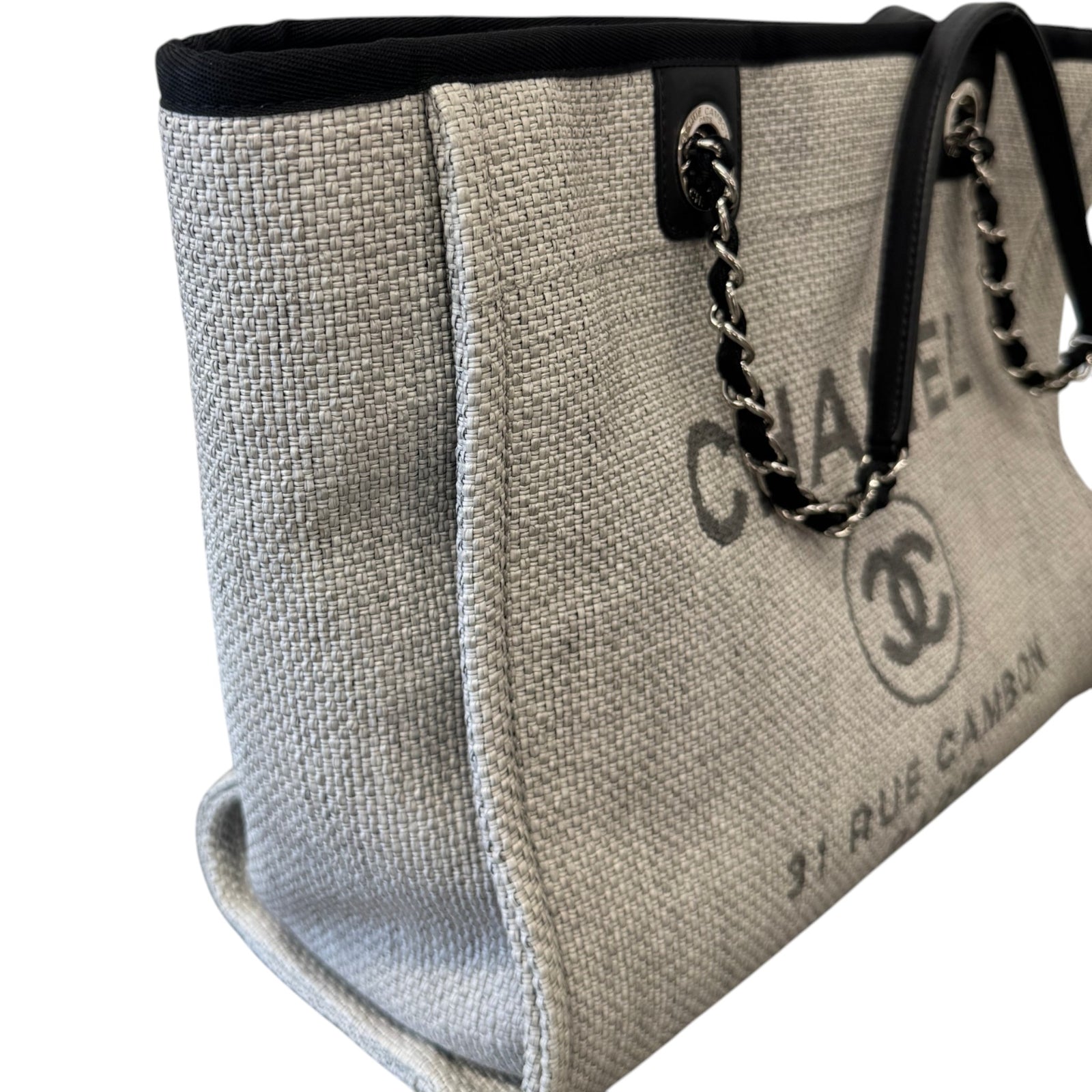 Women's Canvas Deauville Tote Bag Grey - Photo 8