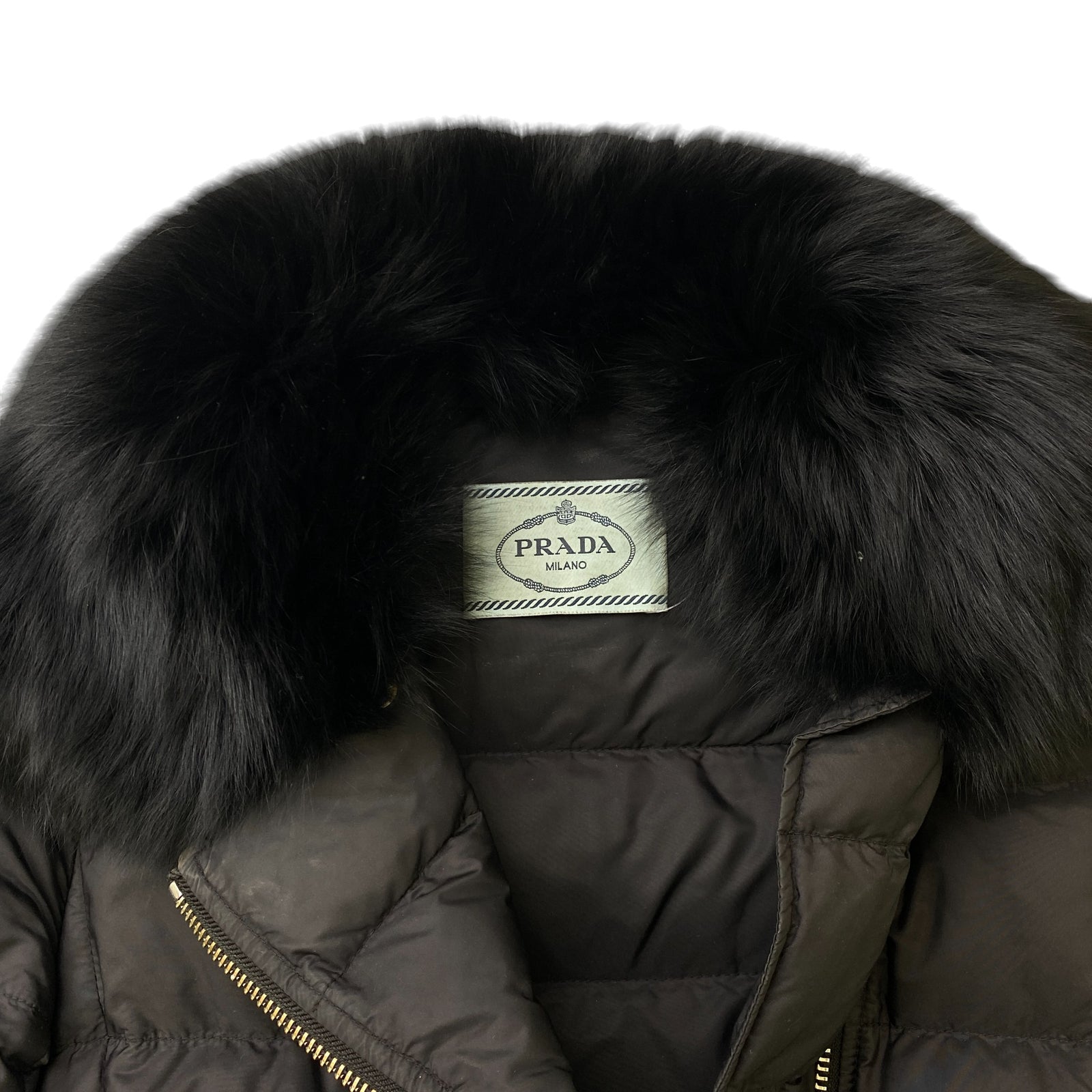 Women's Plaque Logo Down Jacket Black Size IT 40 / UK 8 - Photo 7