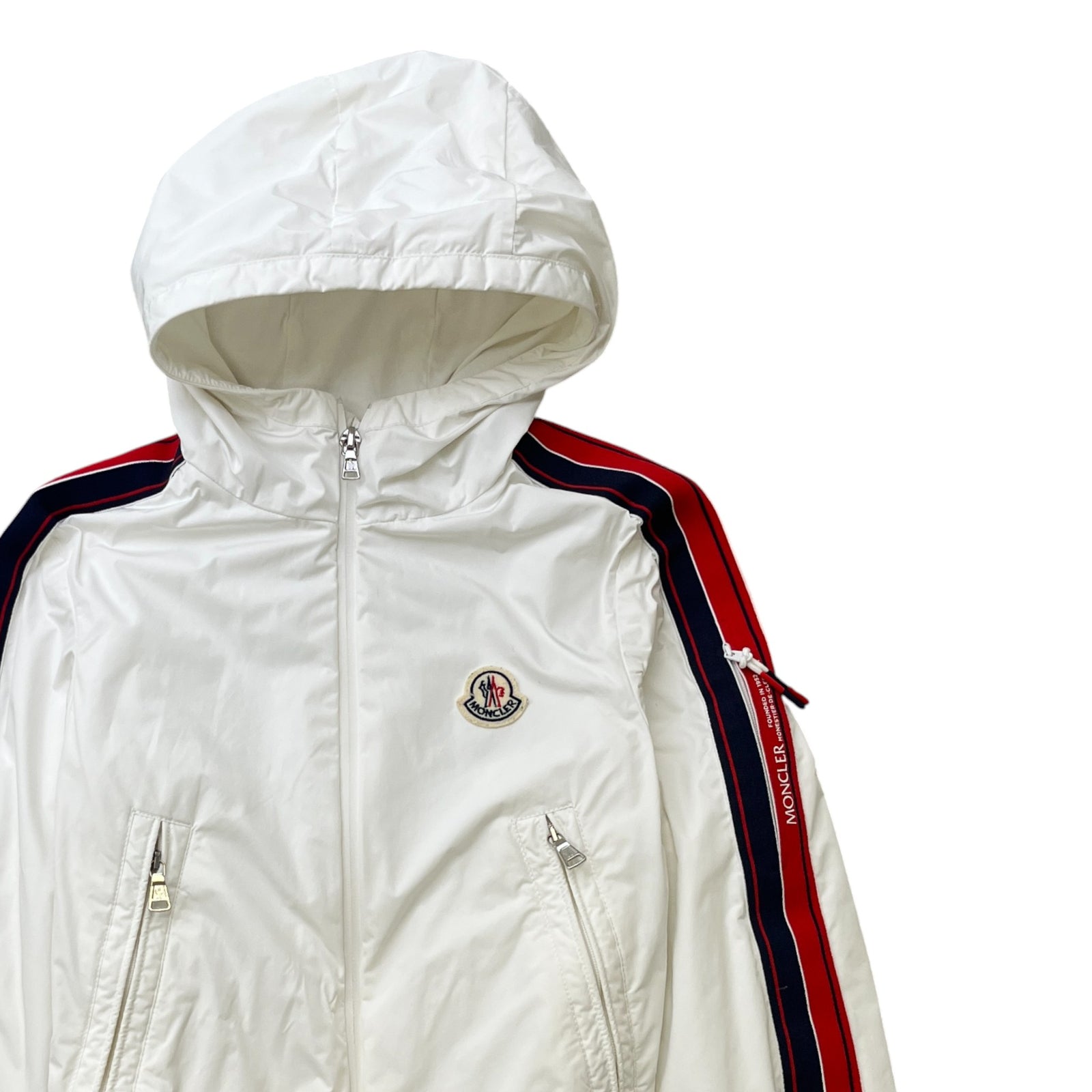 Men's Boys Age 8 Necker Windbreaker Jacket White Size XXS - Photo 3