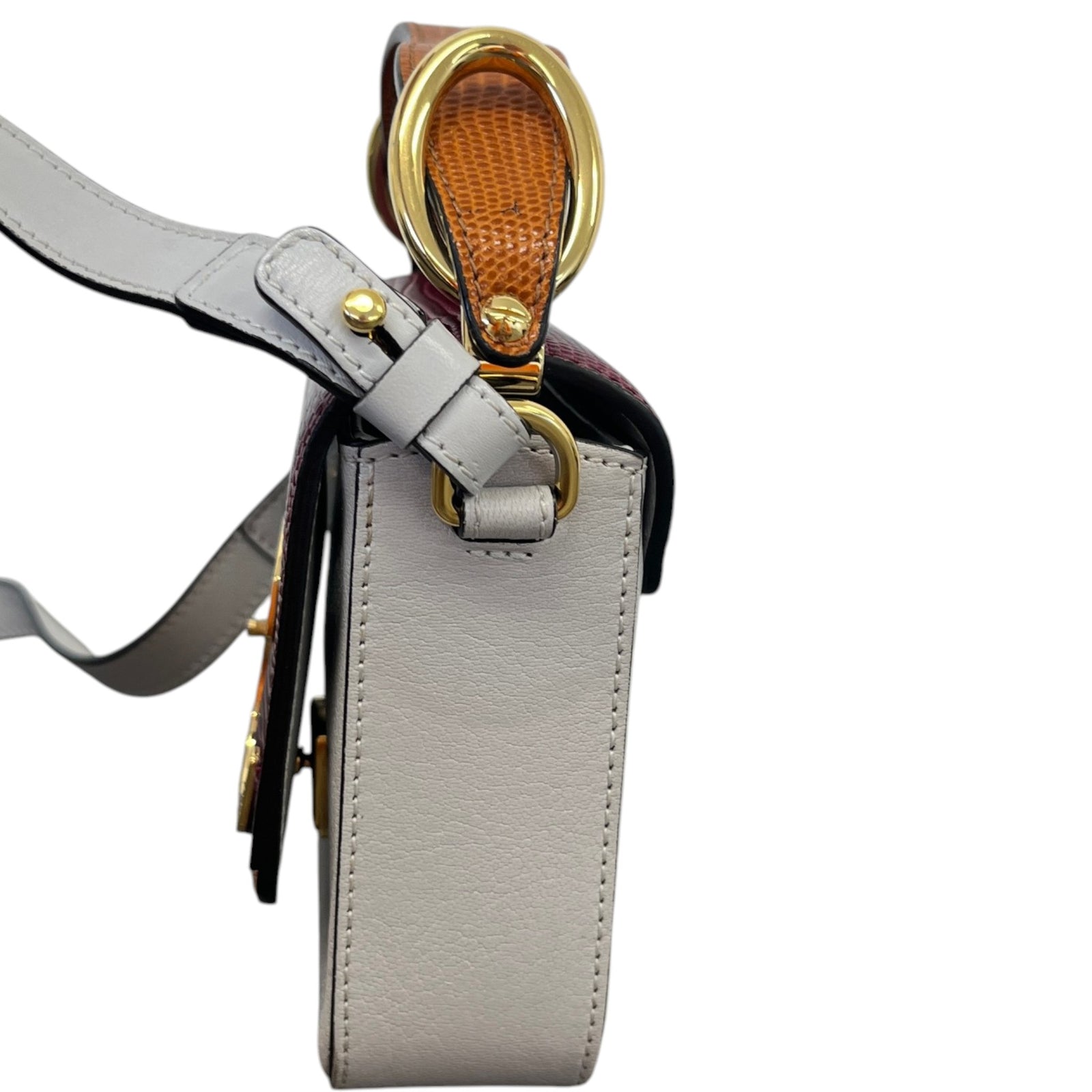 Women's C Croc-Embossed Bag Grey - Photo 7