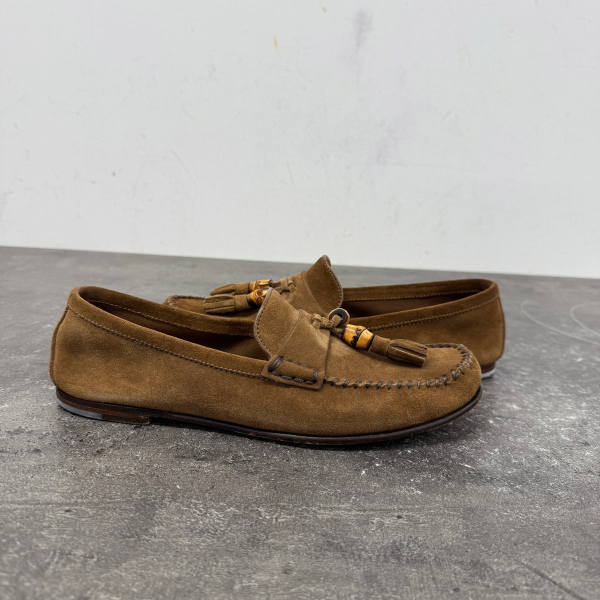 Women's Bamboo Tasselled Loafers Tan Size UK 5 / EU 38 - Photo 12
