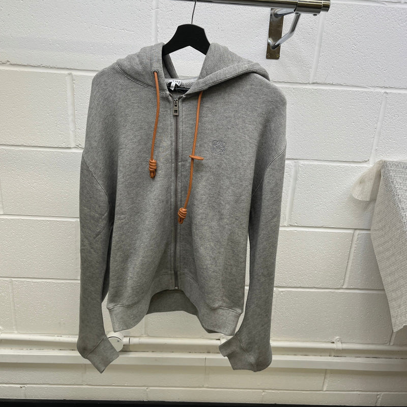 Women's Anagram Embroidered Zip Up Hoodie Grey Size S / UK 8