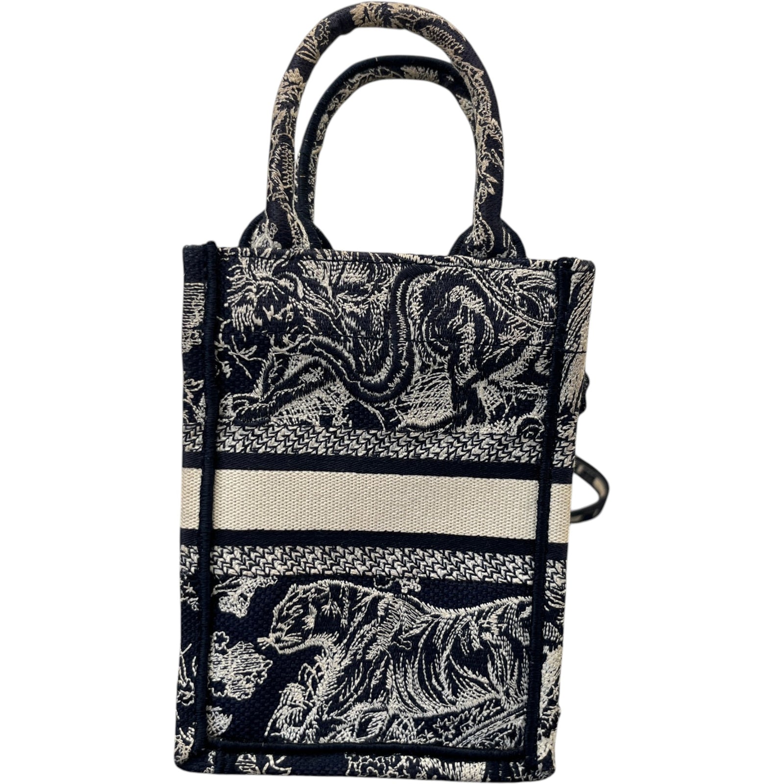 Dior Women's Book Tote Phone Bag Navy - Photo 3