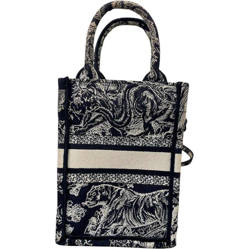 Dior Women's Book Tote Phone Bag Navy