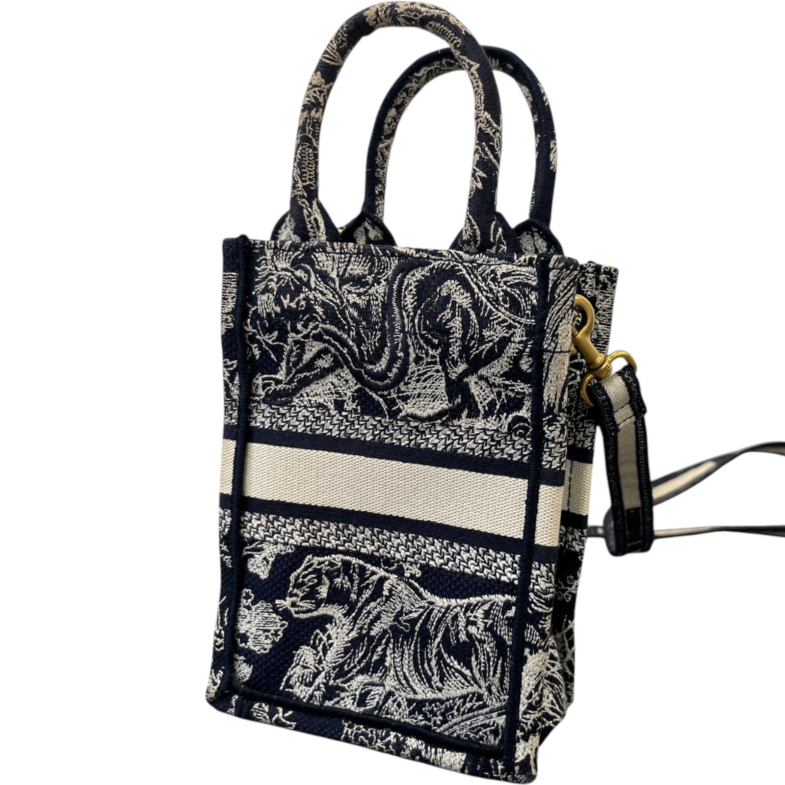 Dior Women's Book Tote Phone Bag Navy - Photo 9