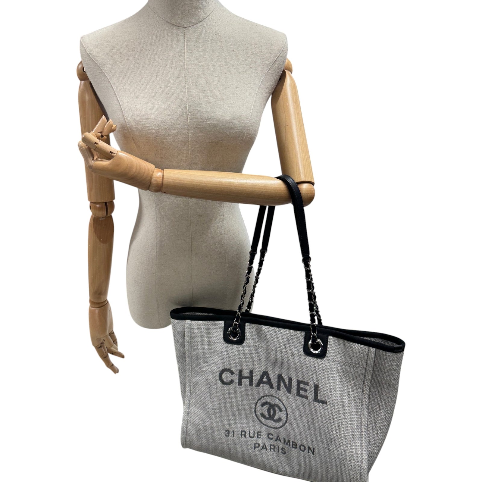 Women's Canvas Deauville Tote Bag Grey - Photo 2
