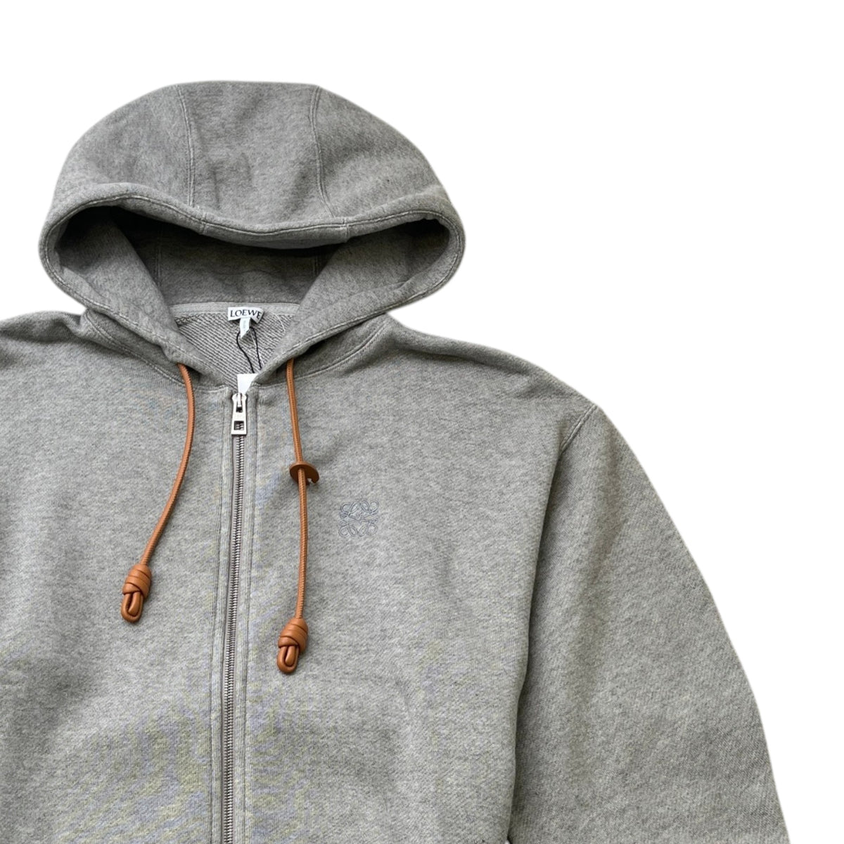 Women's Anagram Embroidered Zip Up Hoodie Grey Size S / UK 8 - Photo 5
