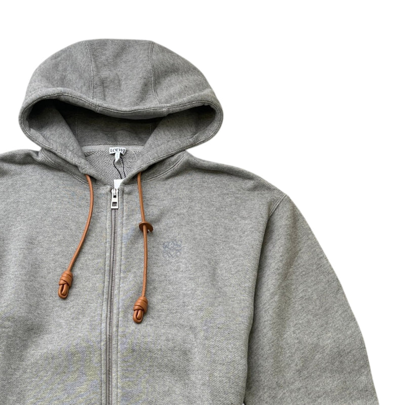 Women's Anagram Embroidered Zip Up Hoodie Grey Size S / UK 8