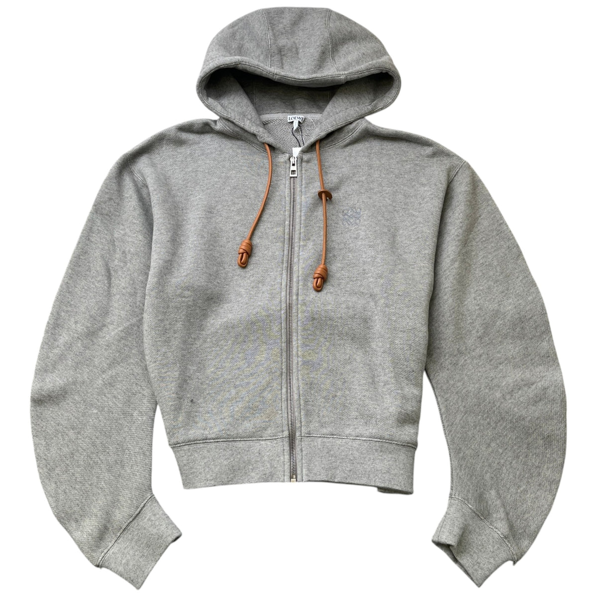 Women's Anagram Embroidered Zip Up Hoodie Grey Size S / UK 8 - Photo 1