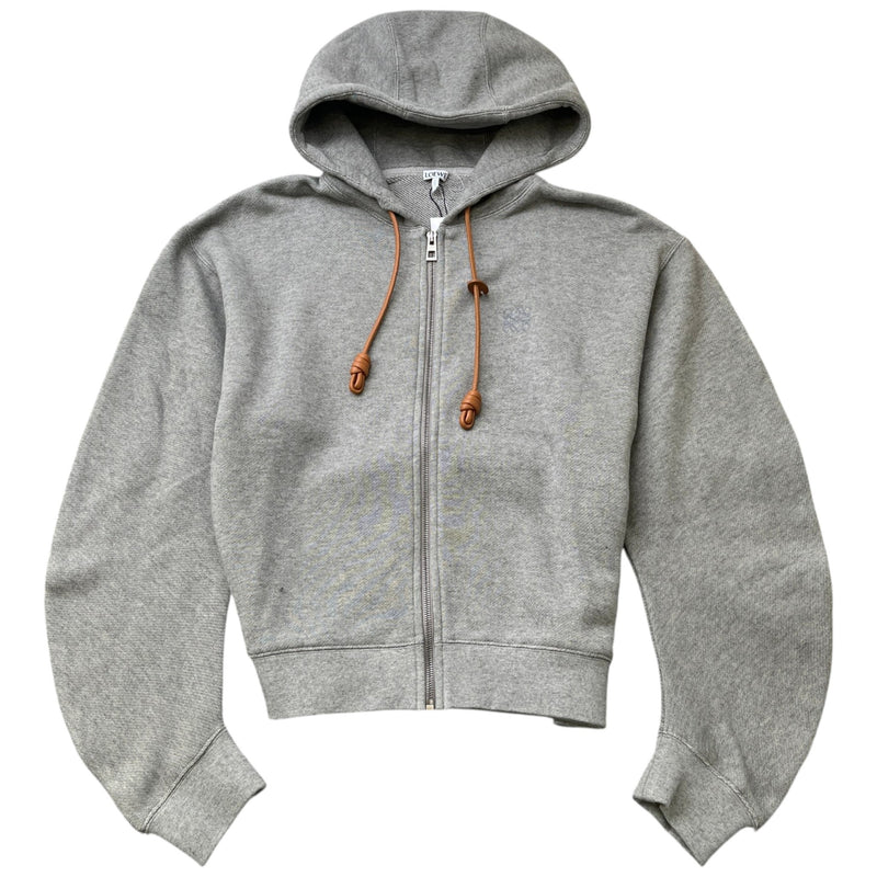 Women's Anagram Embroidered Zip Up Hoodie Grey Size S / UK 8