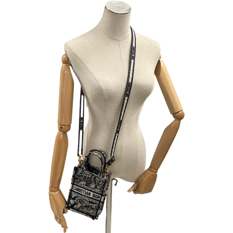 Dior Women's Book Tote Phone Bag Navy
