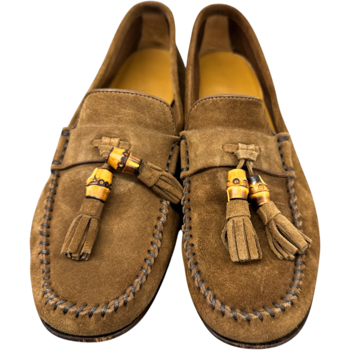 Women's Bamboo Tasselled Loafers Tan Size UK 5 / EU 38 - Photo 6