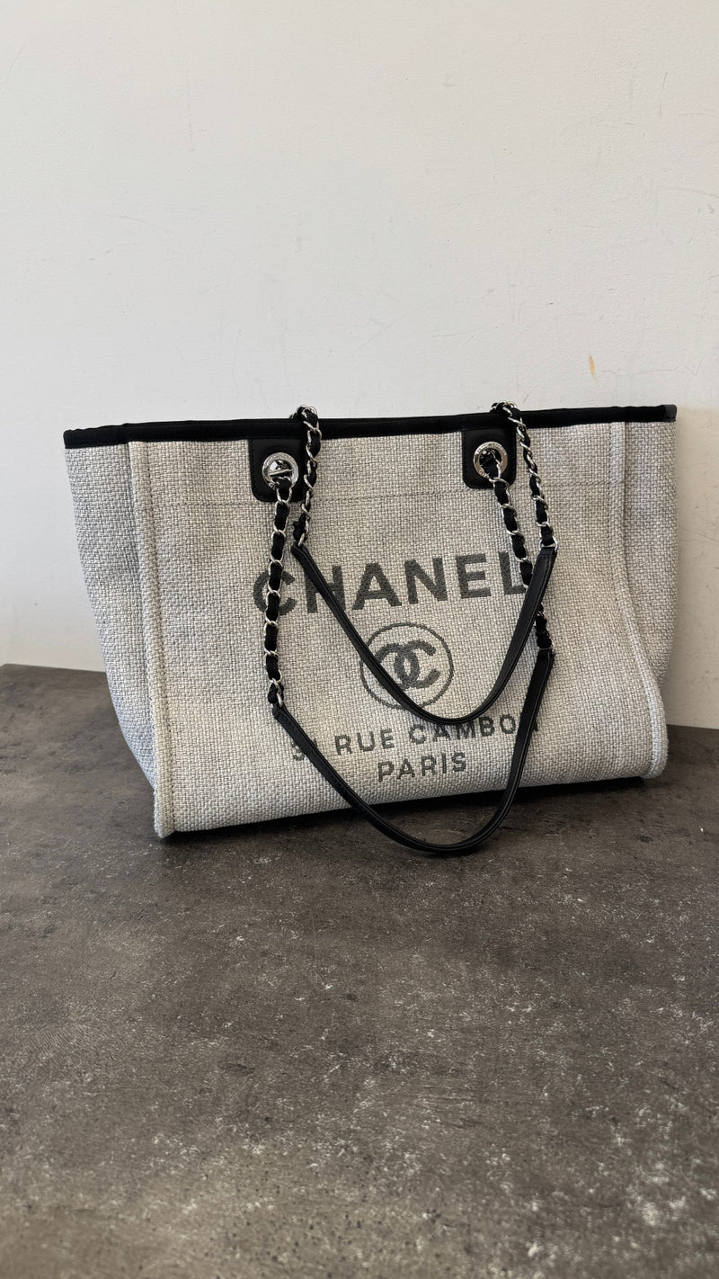 Women's Canvas Deauville Tote Bag Grey