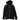 Men's Check Panel Zip Up Hoodie Black Size XL