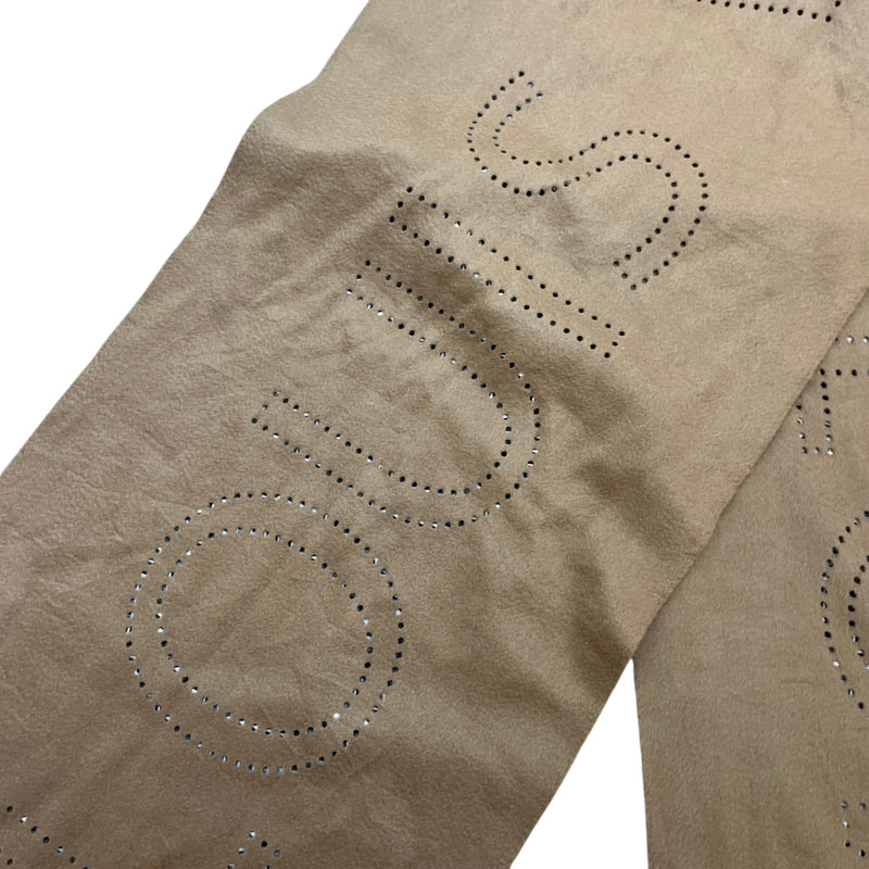 Women's Perforated Scarf Khaki