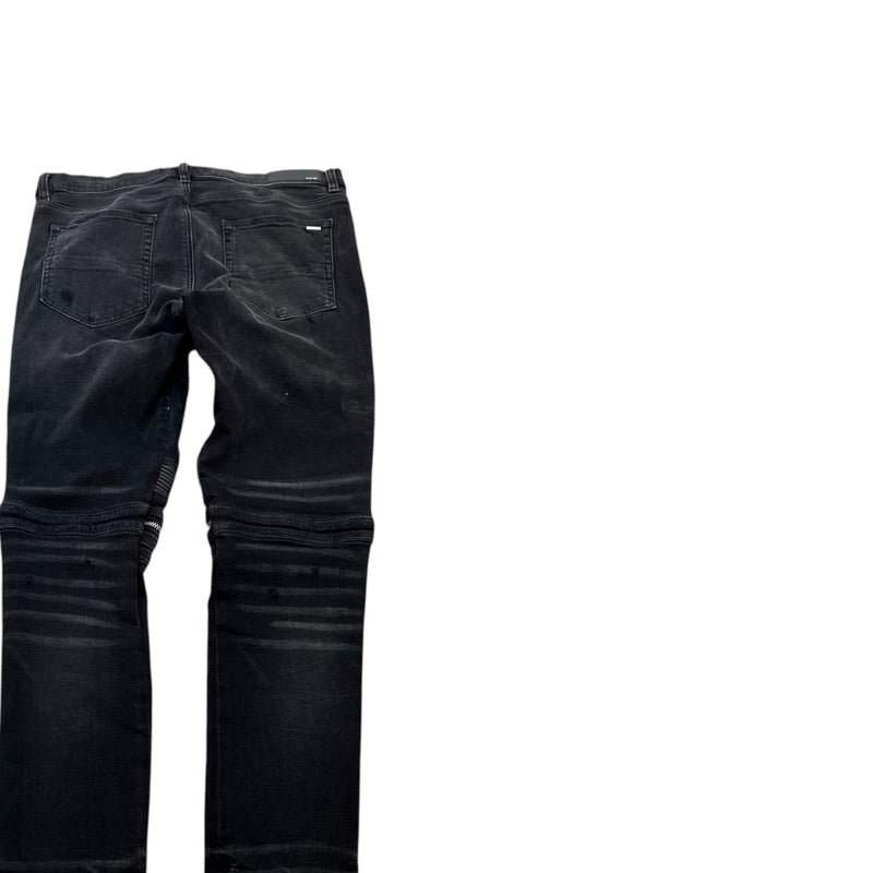Amiri Men's Zipped Biker Jeans Black Size W36