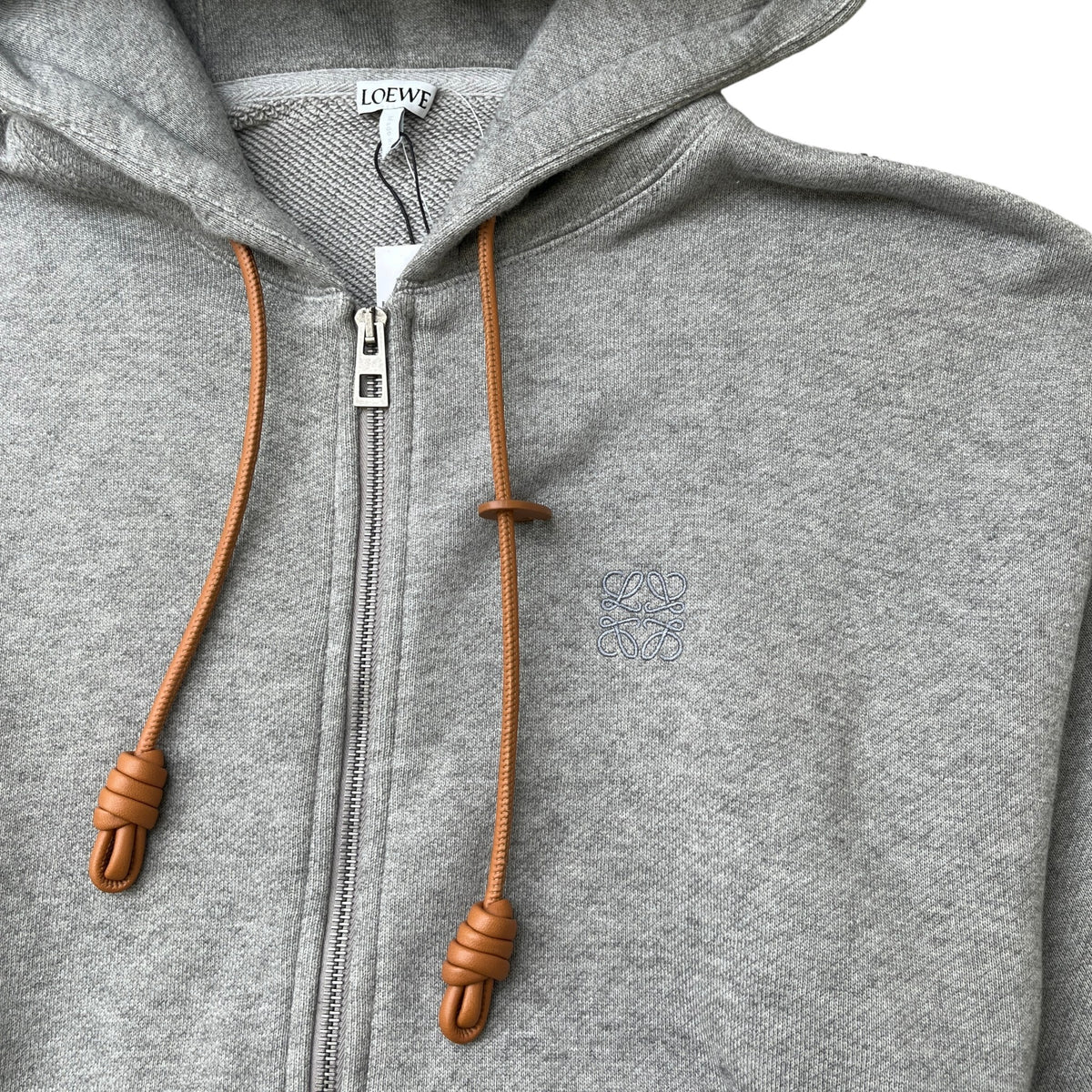 Women's Anagram Embroidered Zip Up Hoodie Grey Size S / UK 8 - Photo 6