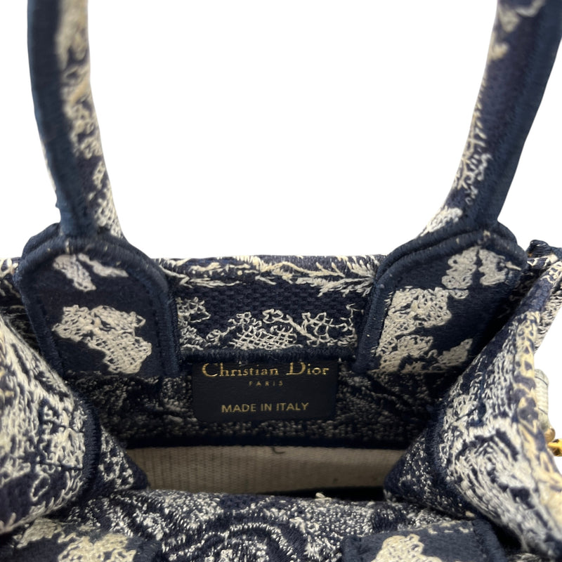 Dior Women's Book Tote Phone Bag Navy