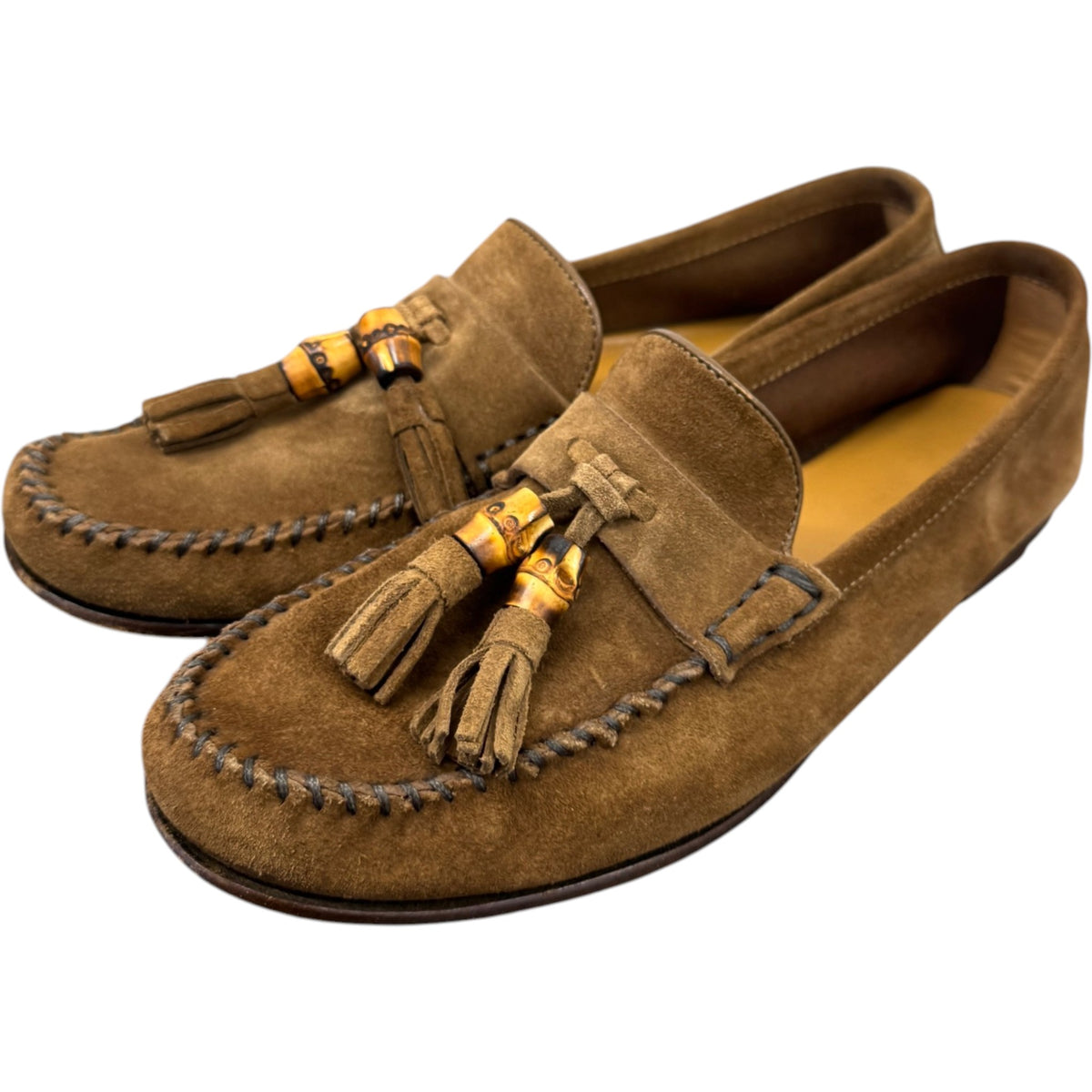 Women's Bamboo Tasselled Loafers Tan Size UK 5 / EU 38 - Photo 9