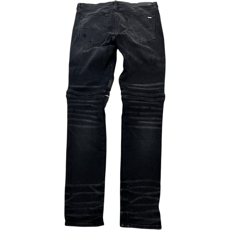 Amiri Men's Zipped Biker Jeans Black Size W36