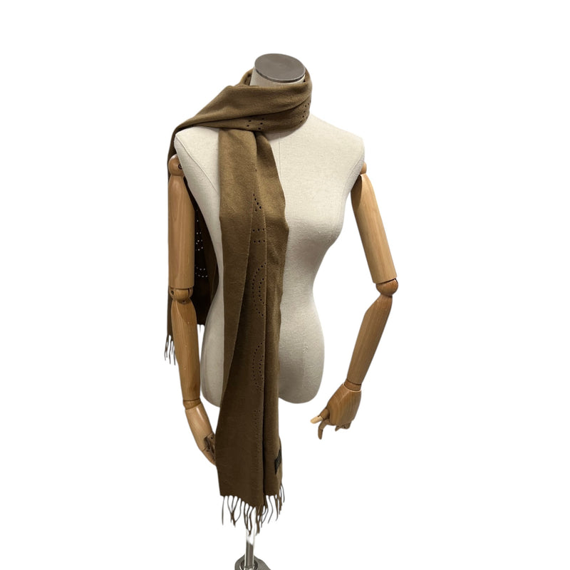 Women's Perforated Scarf Khaki