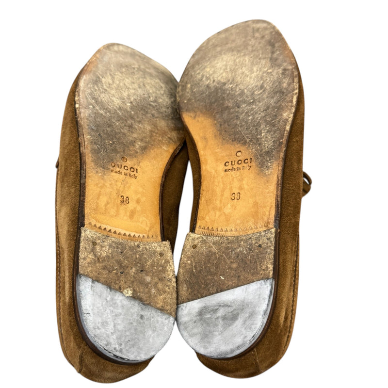 Women's Bamboo Tasselled Loafers Tan Size UK 5 / EU 38