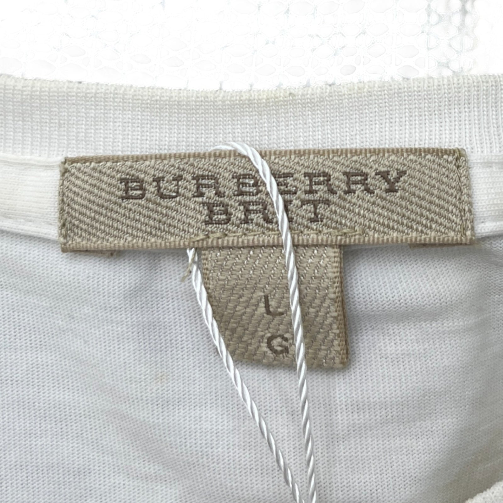 Men's Embroidered Logo T-Shirt White Size L - Photo 7