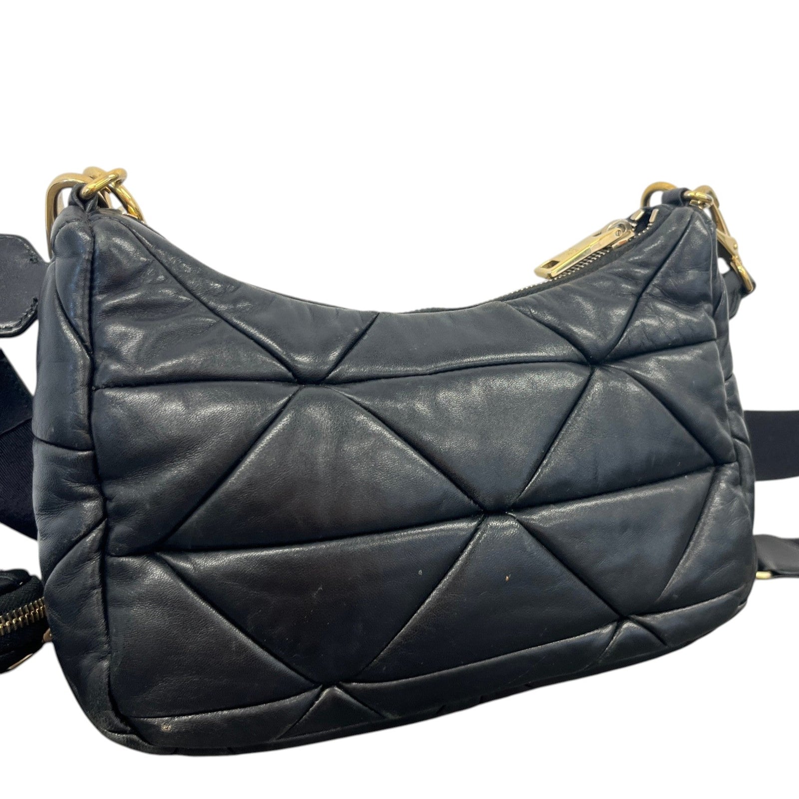 Women's System Re-Edition Quilted Nappa Bag Black - Photo 8