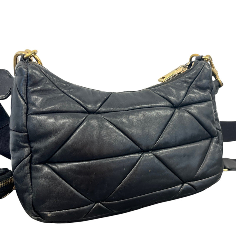 Women's System Re-Edition Quilted Nappa Bag Black