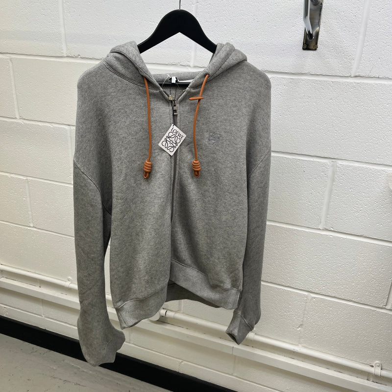 Women's Anagram Embroidered Zip Up Hoodie Grey Size L / UK 12