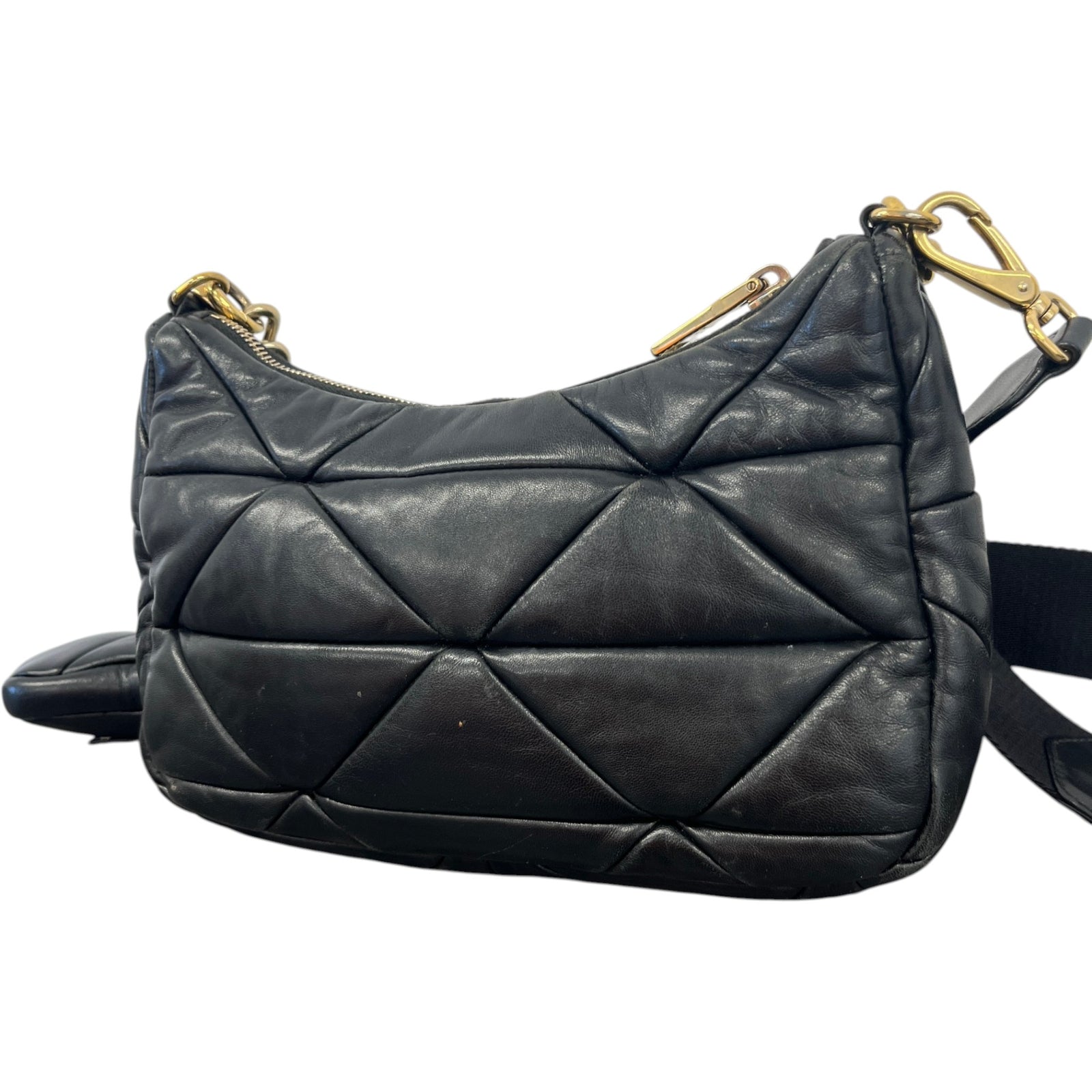 Women's System Re-Edition Quilted Nappa Bag Black - Photo 9