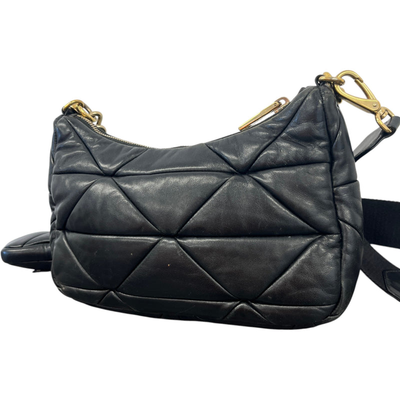 Women's System Re-Edition Quilted Nappa Bag Black