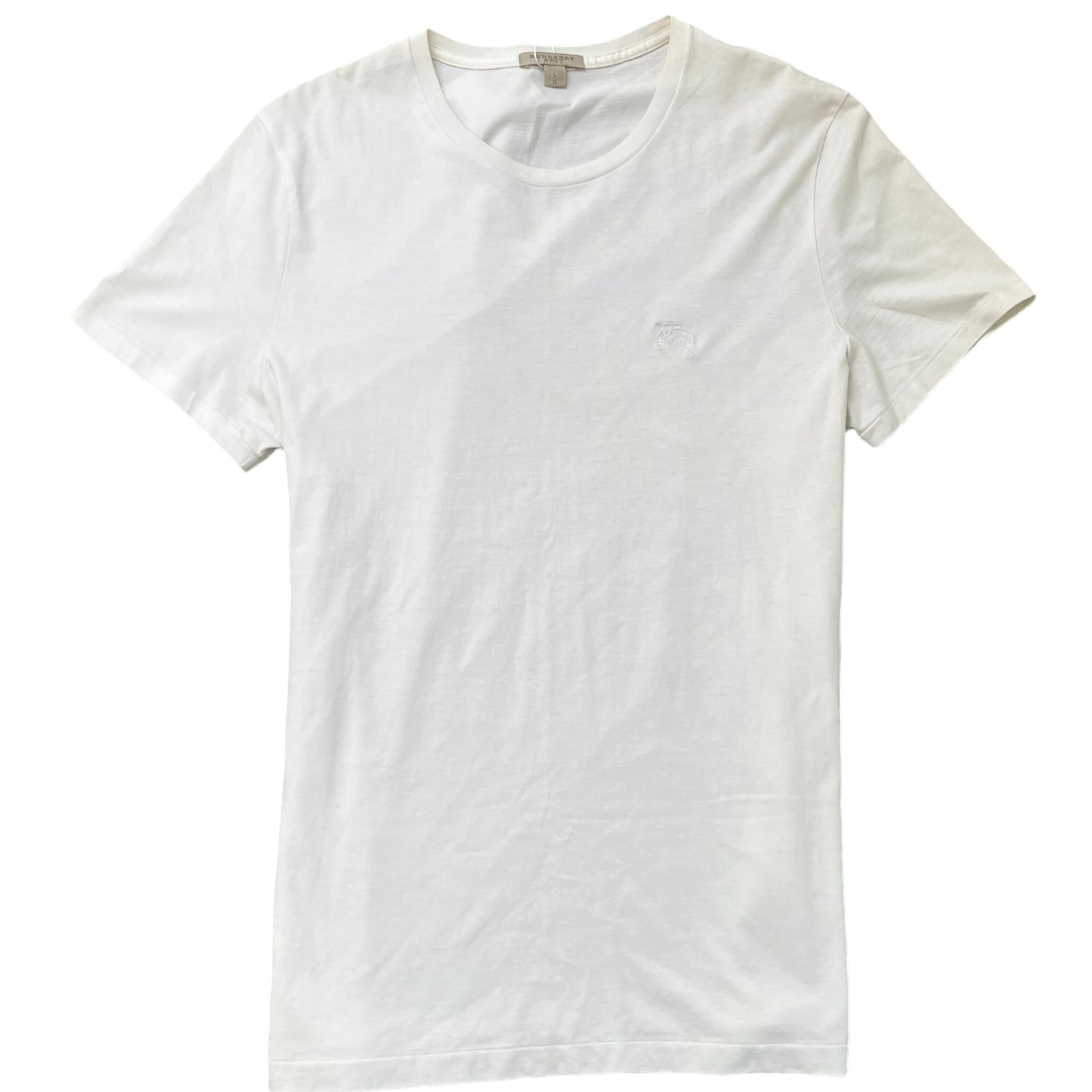 Men's Embroidered Logo T-Shirt White Size L - Photo 1