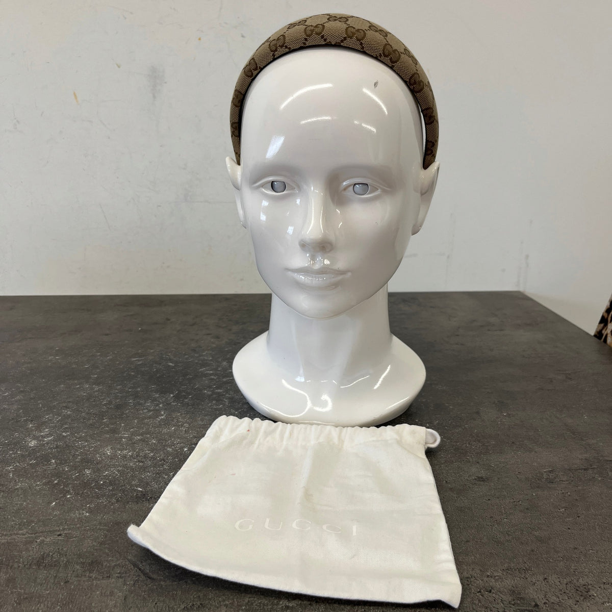 Women's GG Monogram Head Band Beige - Photo 10