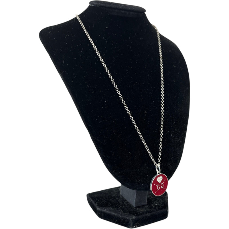 Gucci Women's Ghost logo Necklace Silver