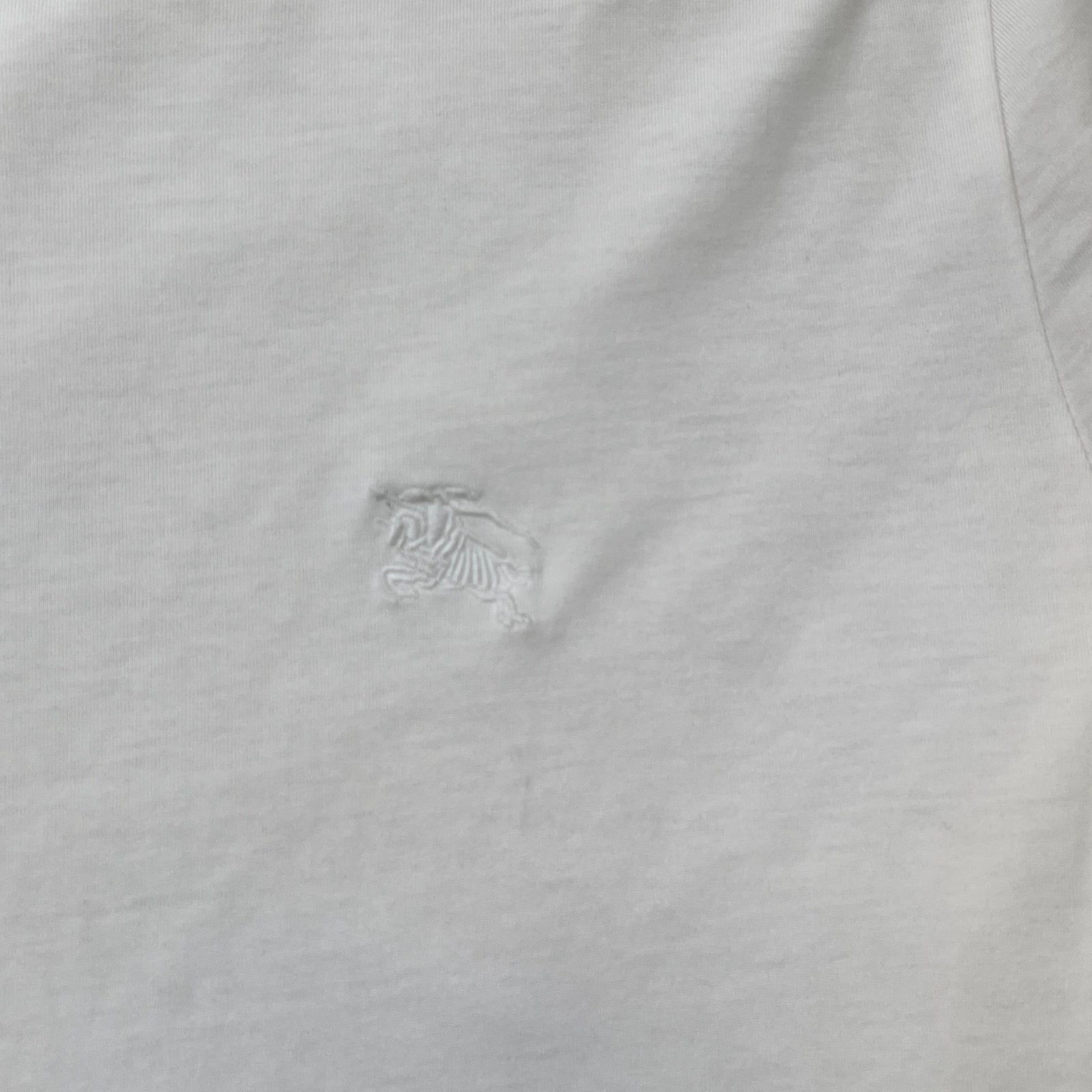Men's Embroidered Logo T-Shirt White Size L - Photo 5