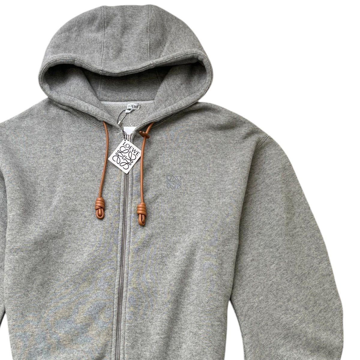 Women's Anagram Embroidered Zip Up Hoodie Grey Size L / UK 12 - Photo 3
