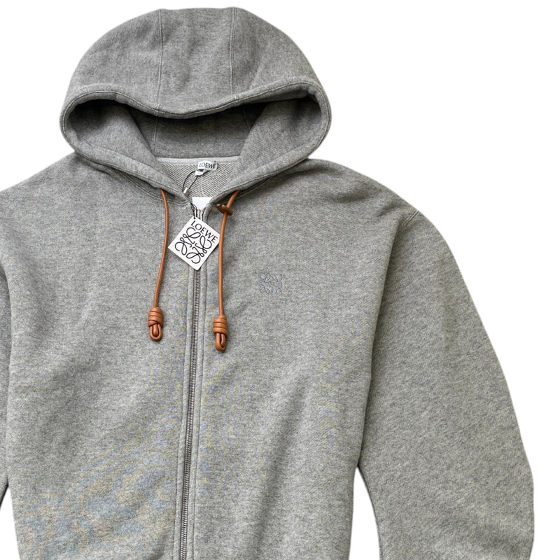 Women's Anagram Embroidered Zip Up Hoodie Grey Size L / UK 12