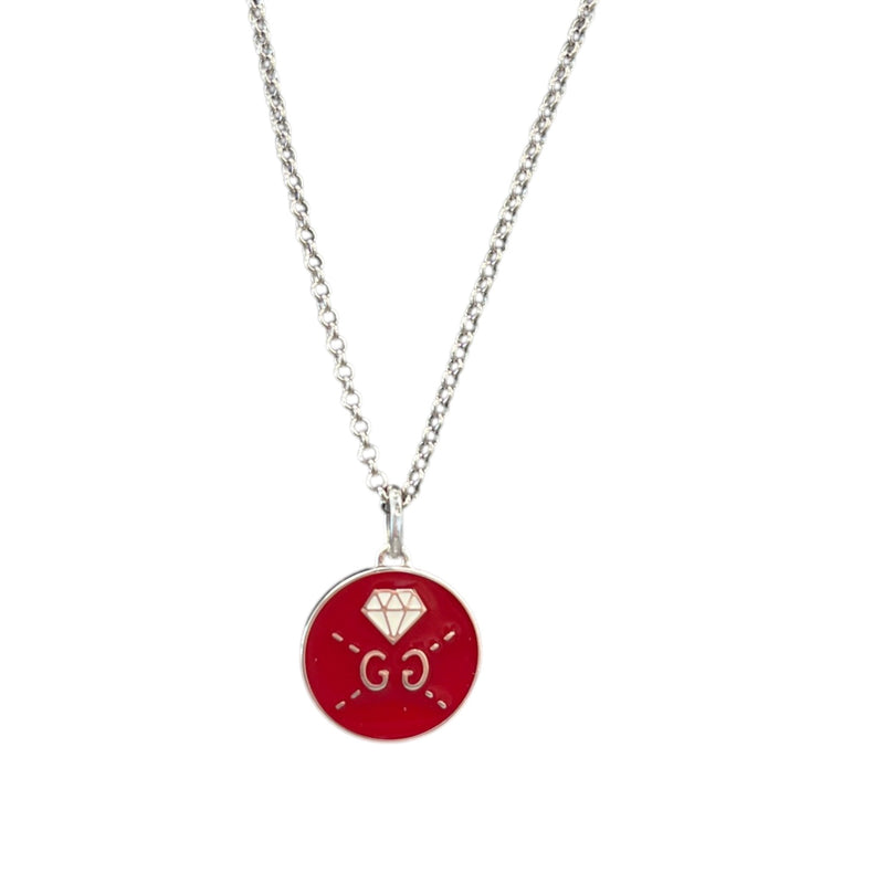 Gucci Women's Ghost logo Necklace Silver